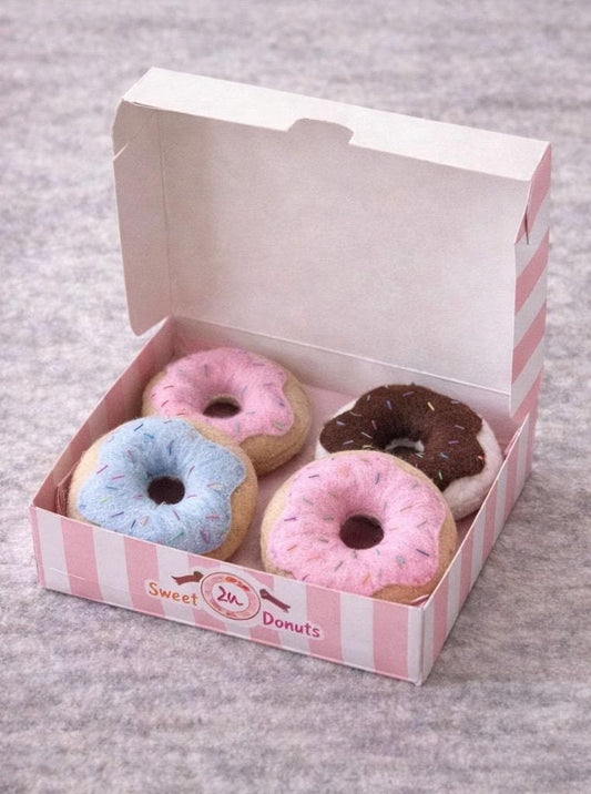 Felt Donut Play Food, Pretend Donuts for Play Kitchen, Handmade Felt Toy Food, Montessori Pretend Play, Toddler Gift
