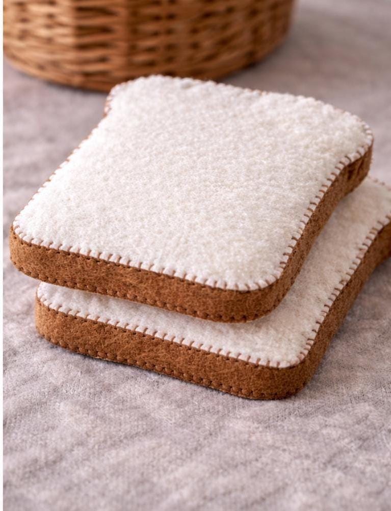 elt Bread Slices Play Food, Pretend Sandwich Bread for Play Kitchen, Handmade Felt Food, Montessori Toy, Toddler Gift